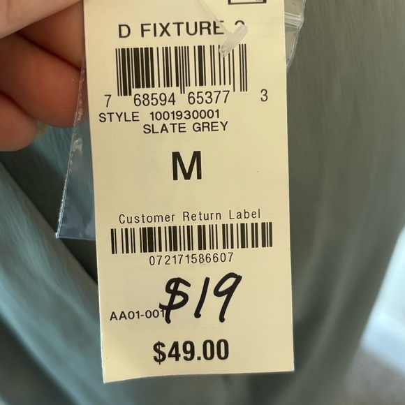 NWT Grey AND NOW THIS Womens Hook And Bar Closure Zippered Wide Leg Pants M - Picture 7 of 13